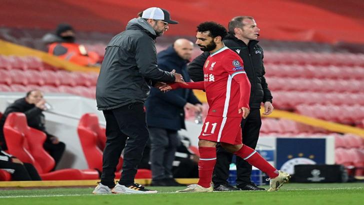 Jurgen Klopp and Mo Salah